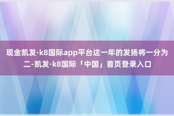 现金凯发·k8国际app平台这一年的发扬将一分为二-凯发·k8国际「中国」首页登录入口